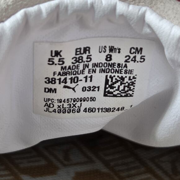 Puma Suede Classic 21 Shoes Womens SZ 8 Pink White Lace Up Sneakers Skater - Picture 11 of 11